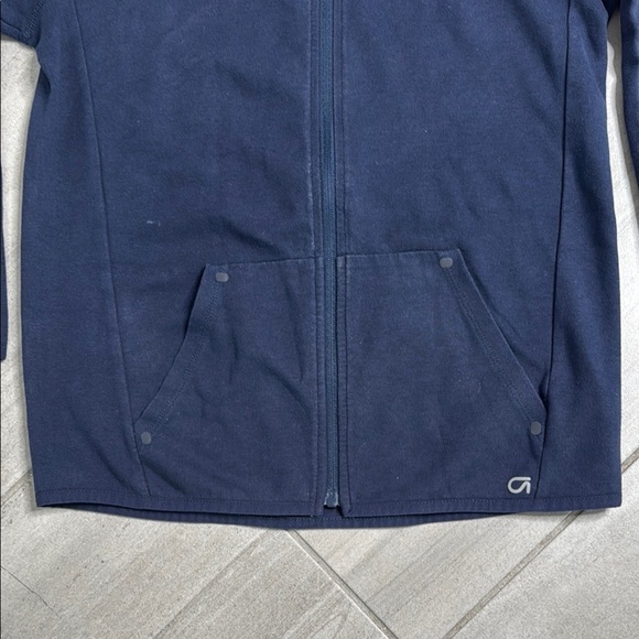 Gap Kids Vintage Soft Logo Zip Hoodie Navy Blue Hooded Zip-Up Jacket - Picture 2 of 5